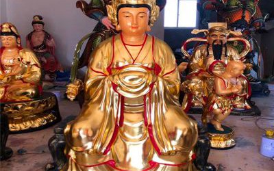 寺廟供奉佛像玻璃鋼金身王母娘娘雕塑