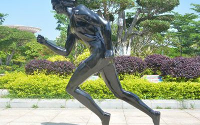 公園景觀玻璃鋼抽象跑步運動人物雕塑