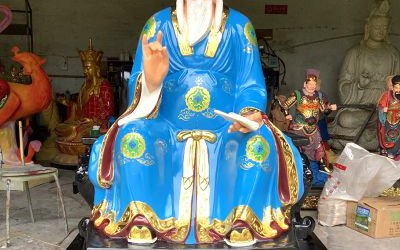 景區(qū)玻璃鋼彩繪古代名醫(yī)李時珍雕塑