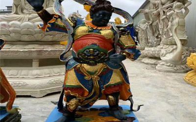 寺廟玻璃鋼彩繪十二神將雕塑