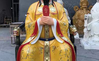 寺廟大型玻璃鋼彩繪三官雕塑