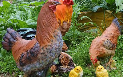 農場玻璃鋼仿真雞雕塑