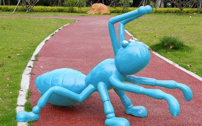 公園街道玻璃鋼卡通螞蟻雕塑