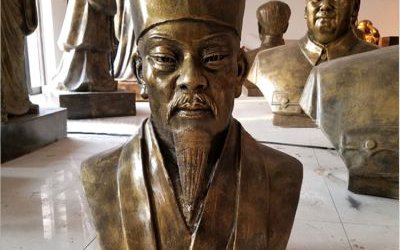 校園名北蘇詩(shī)人玻璃鋼仿銅蘇軾頭像雕塑