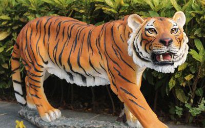 公園景區仿真動物園林景觀玻璃鋼樹脂老虎雕塑