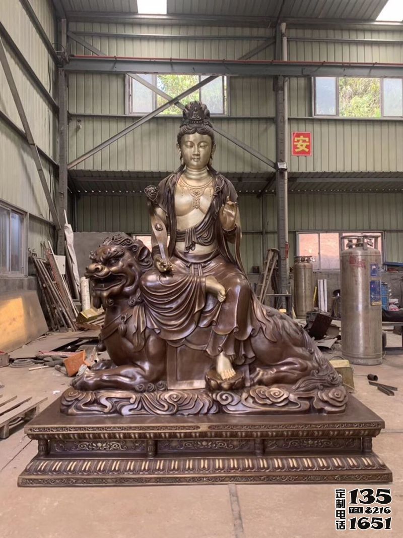 玻璃鋼彩繪菩薩佛像文殊普賢雕塑 玻璃鋼彩繪菩薩佛像文殊普賢雕塑