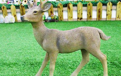 戶外園林玻璃鋼仿真動物鹿雕塑