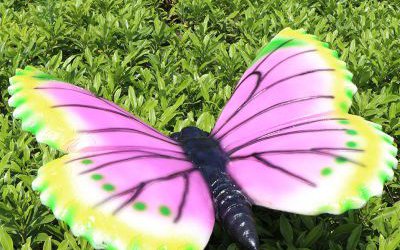 花園草坪玻璃鋼卡通蝴蝶雕塑